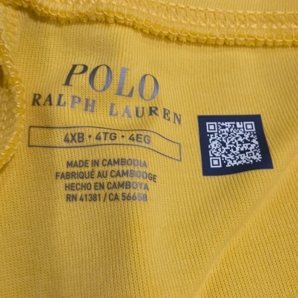 Polo Ralph Lauren Mens Double Knit Shorts Yellow Black Logo Spellout Graphic 4XB